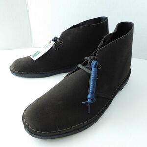 Clarks of England Desert Chukka Boots Brown Suede Lace-Up Crepe Sole Mns 13 NEW